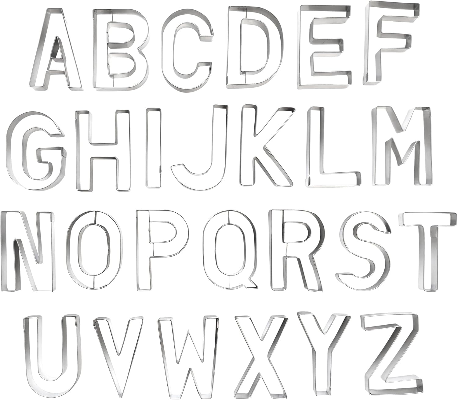 RM International 25 Alphabet Cookie Cutters 26-Piece Set 1