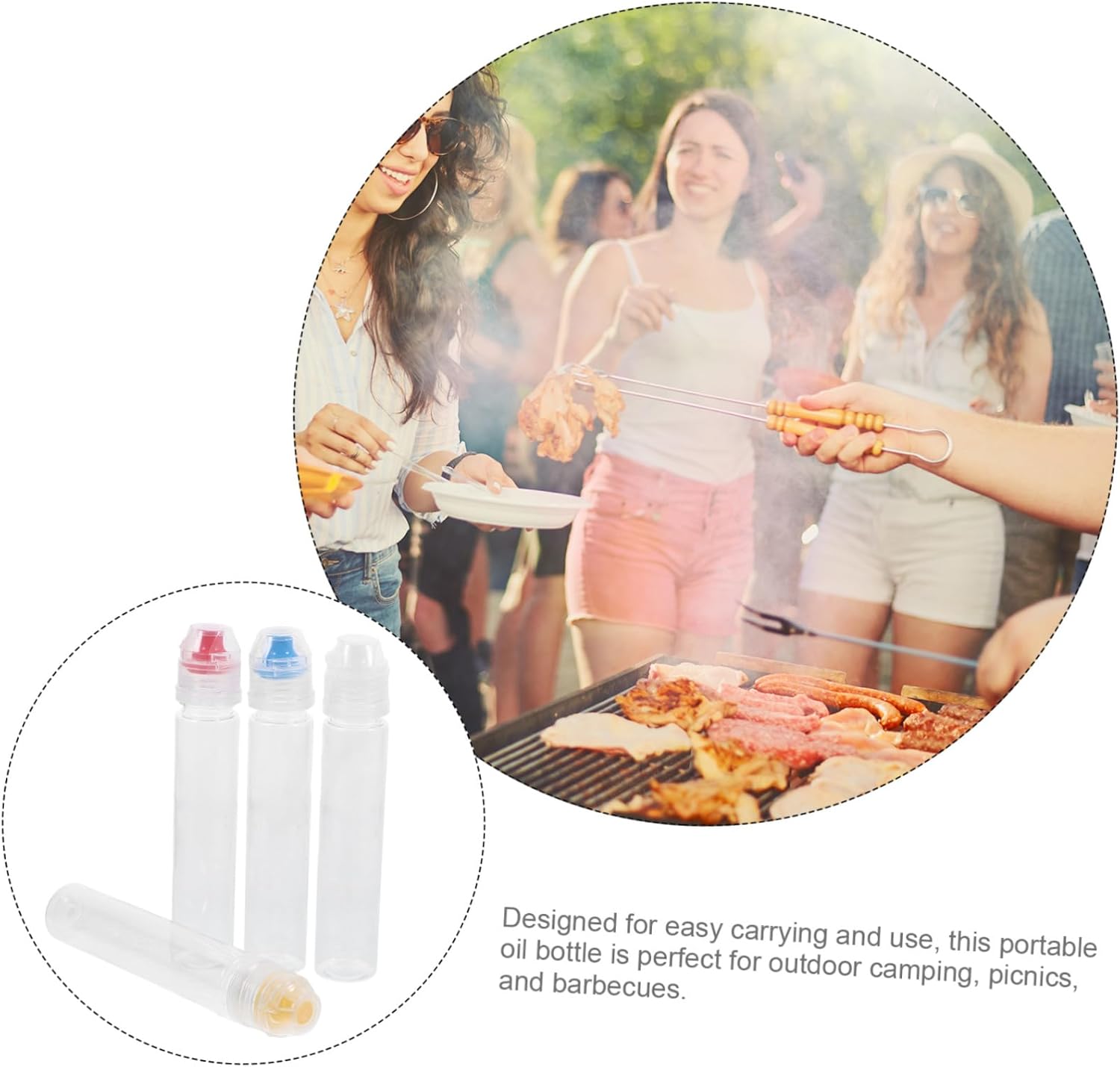 Anneome Oil Dispenser Squeeze Bottles for Kitchen Use