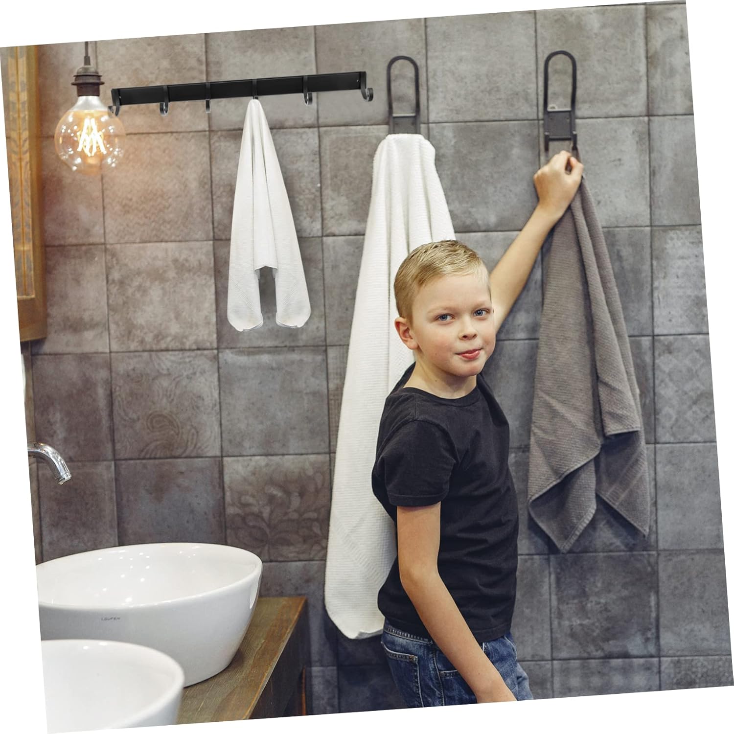 DECHOUS Heavy Duty Wall Mount Hook Rack for Coats Towels