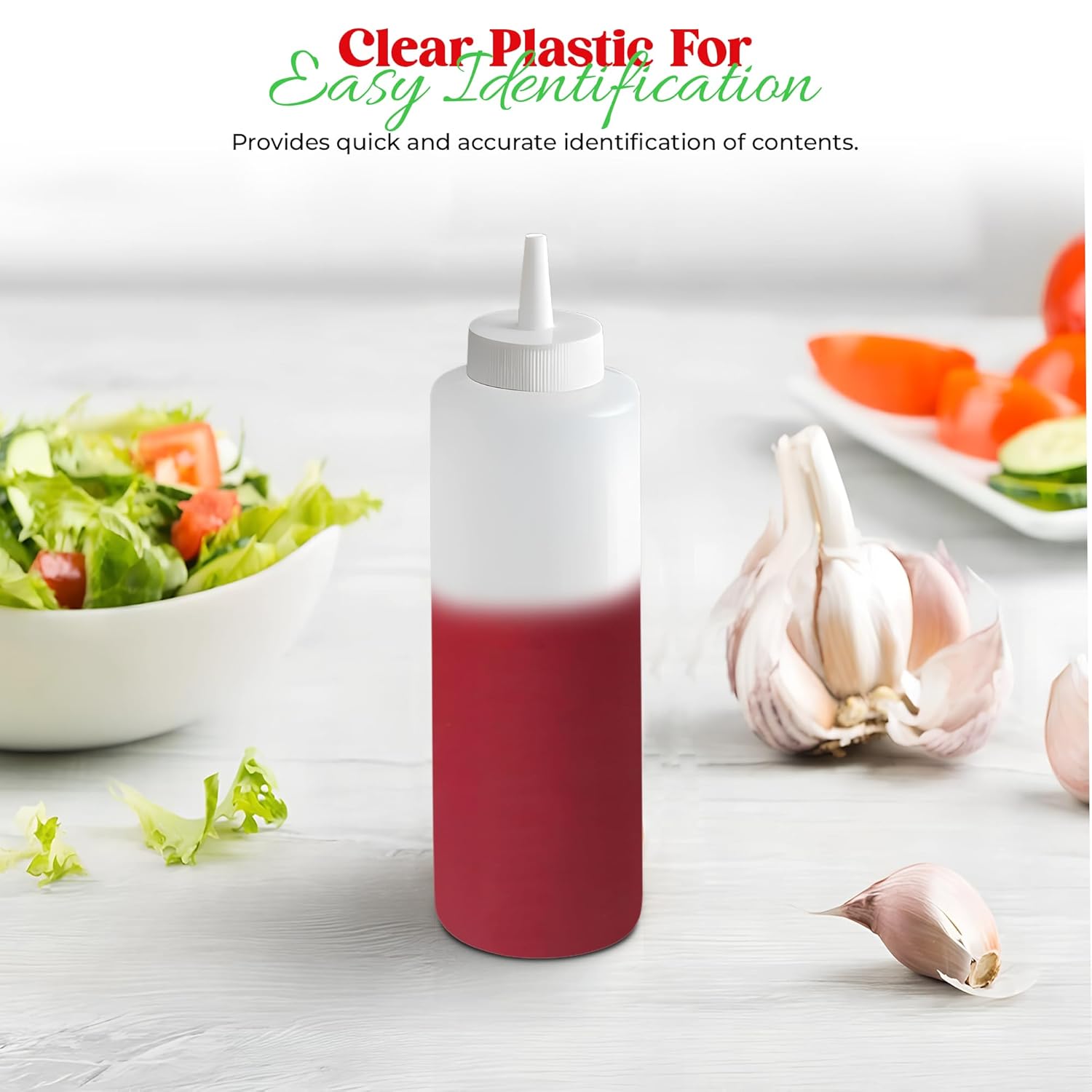 OCS Parts 8 Ounce Clear Squeeze Bottle 1