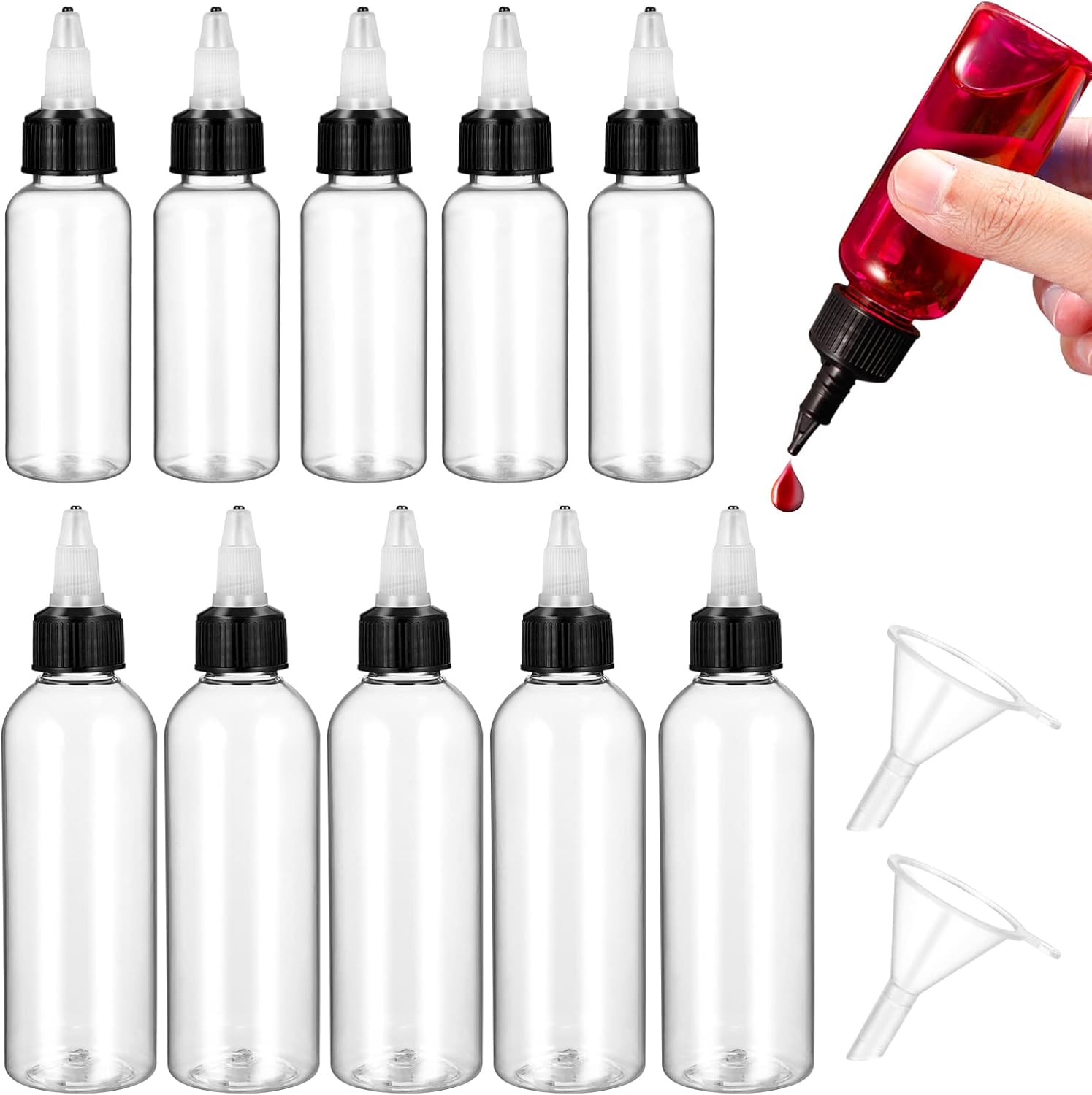 12 Pack Reusable Squeeze Bottles for Condiments