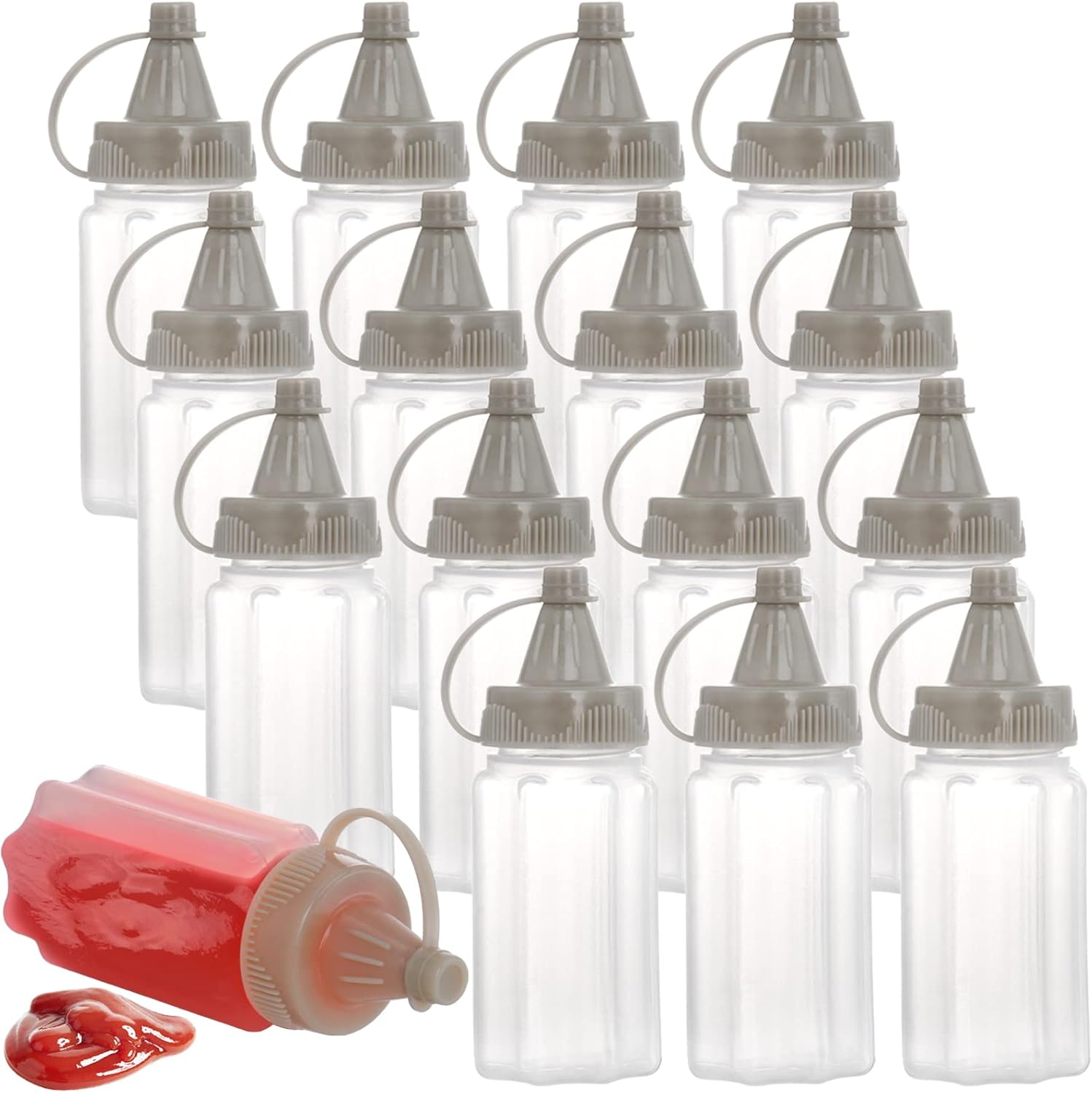Hiceeden 16-Piece Mini Condiment Squeeze Bottles Set