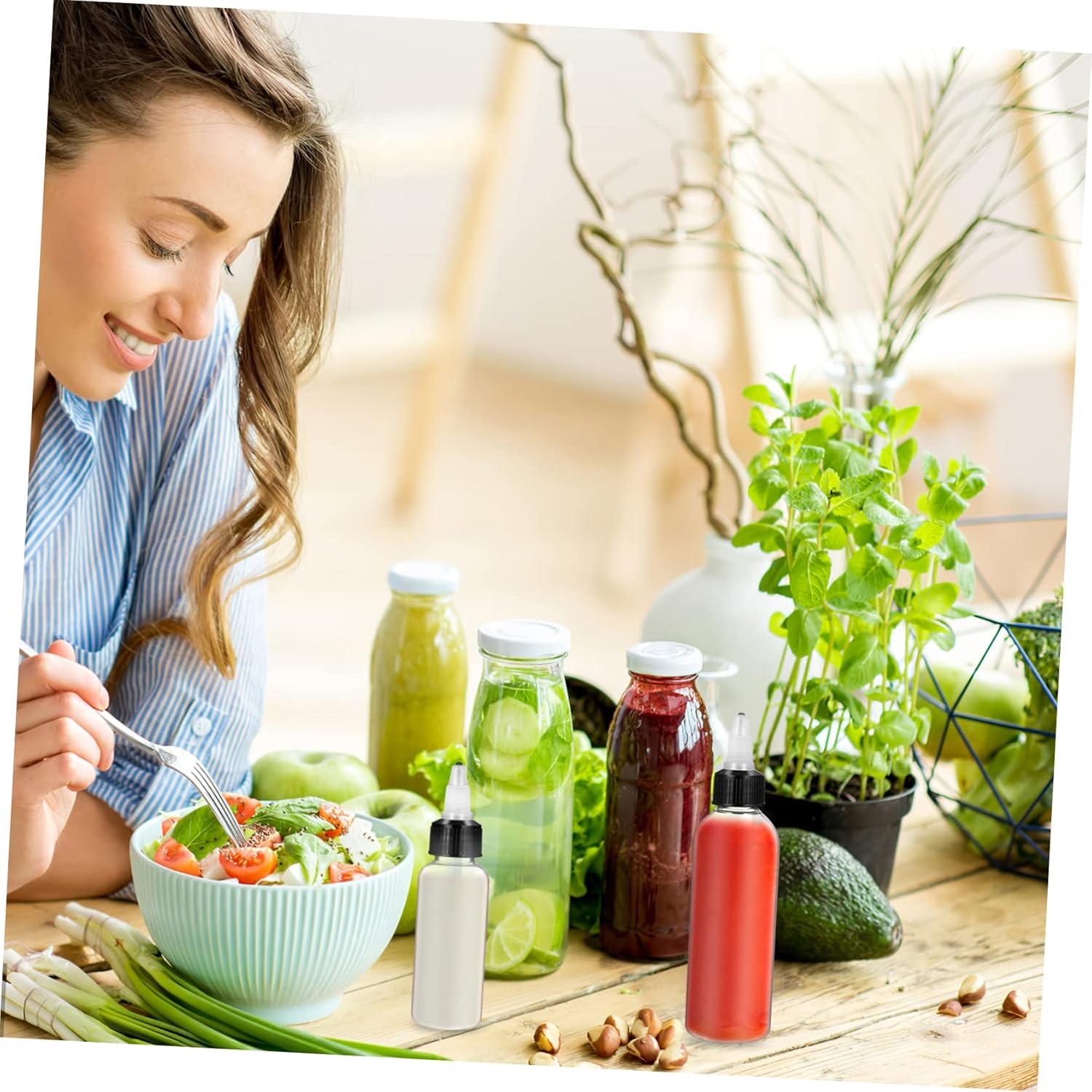 Zerodeko 12-Piece Squeezable Condiment Bottles Set 1