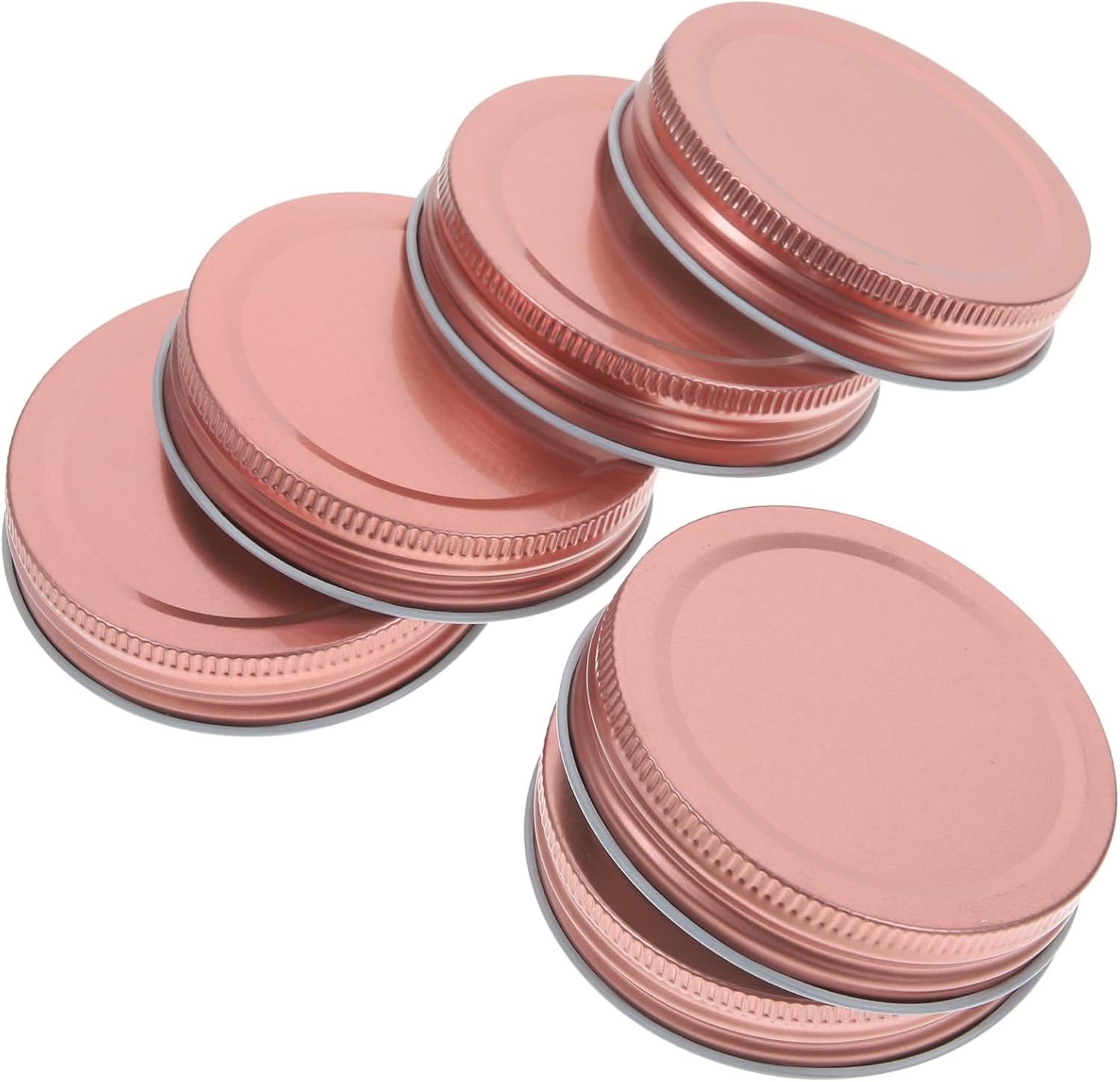 Garneck 12pcs Wide Mouth Mason Jar Lids in Rose Gold