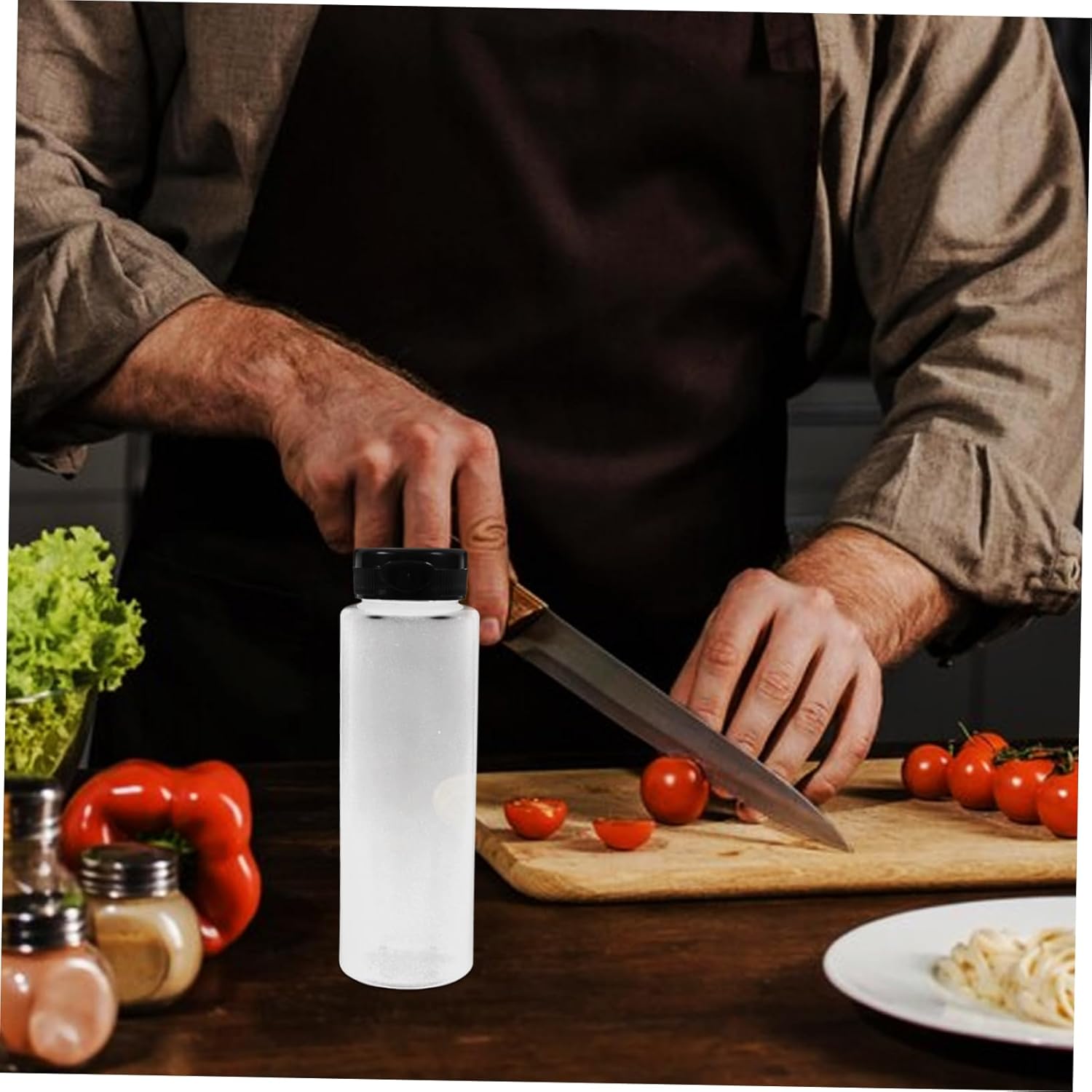 240ml PE Condiment Squeeze Bottles Set of 6