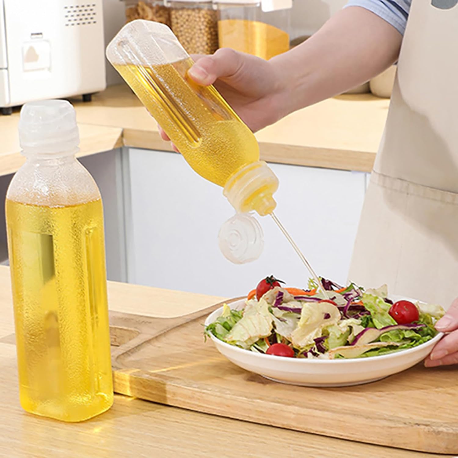 YAMSLAM 2 Pcs Clear Condiment Squeeze Bottles