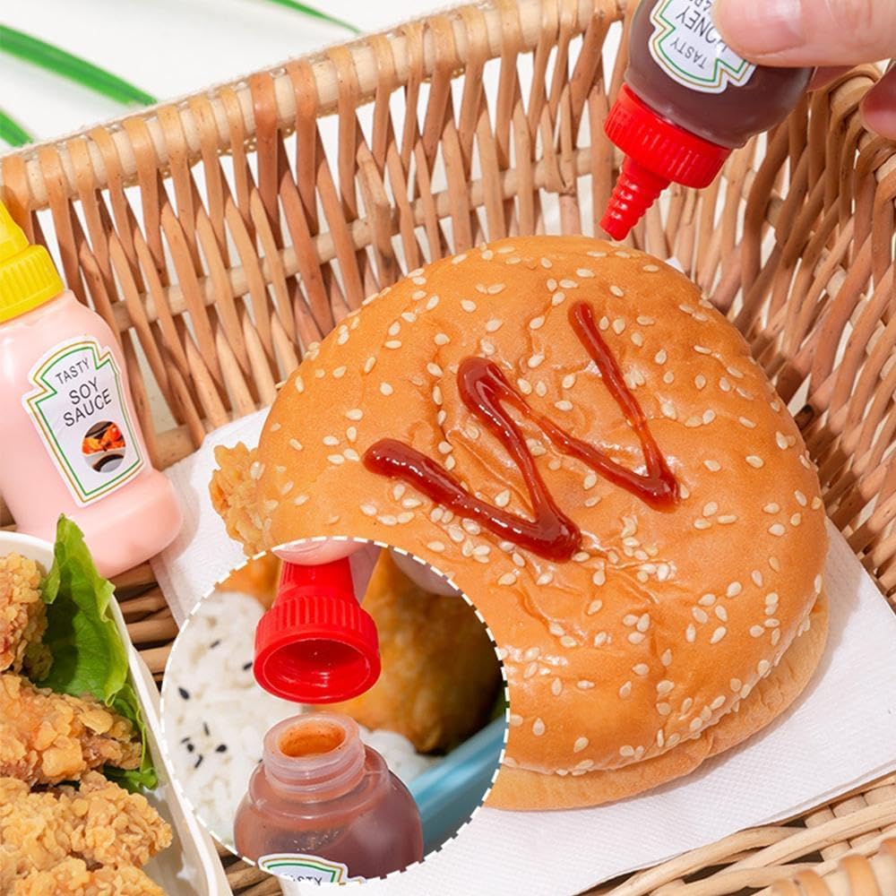 Mini Condiment Squeeze Bottles 4pcs Set