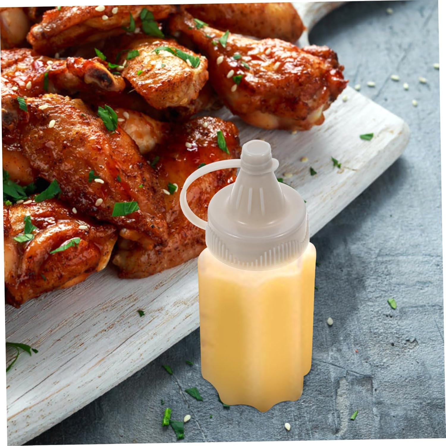 FELTECHELECTR Condiment Bottles Set of 8 for Kitchen Use