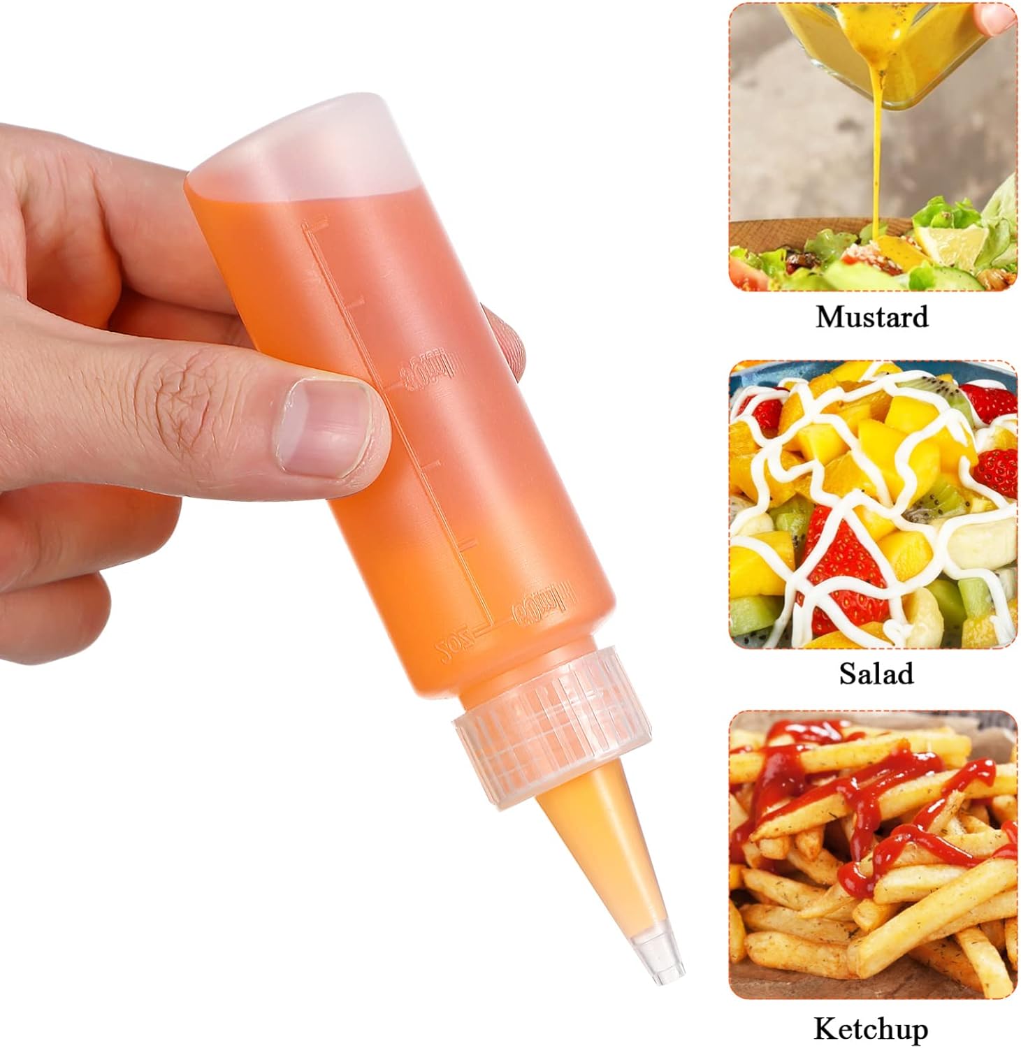 20 Pcs Food Grade Squeeze Condiment Bottles Set