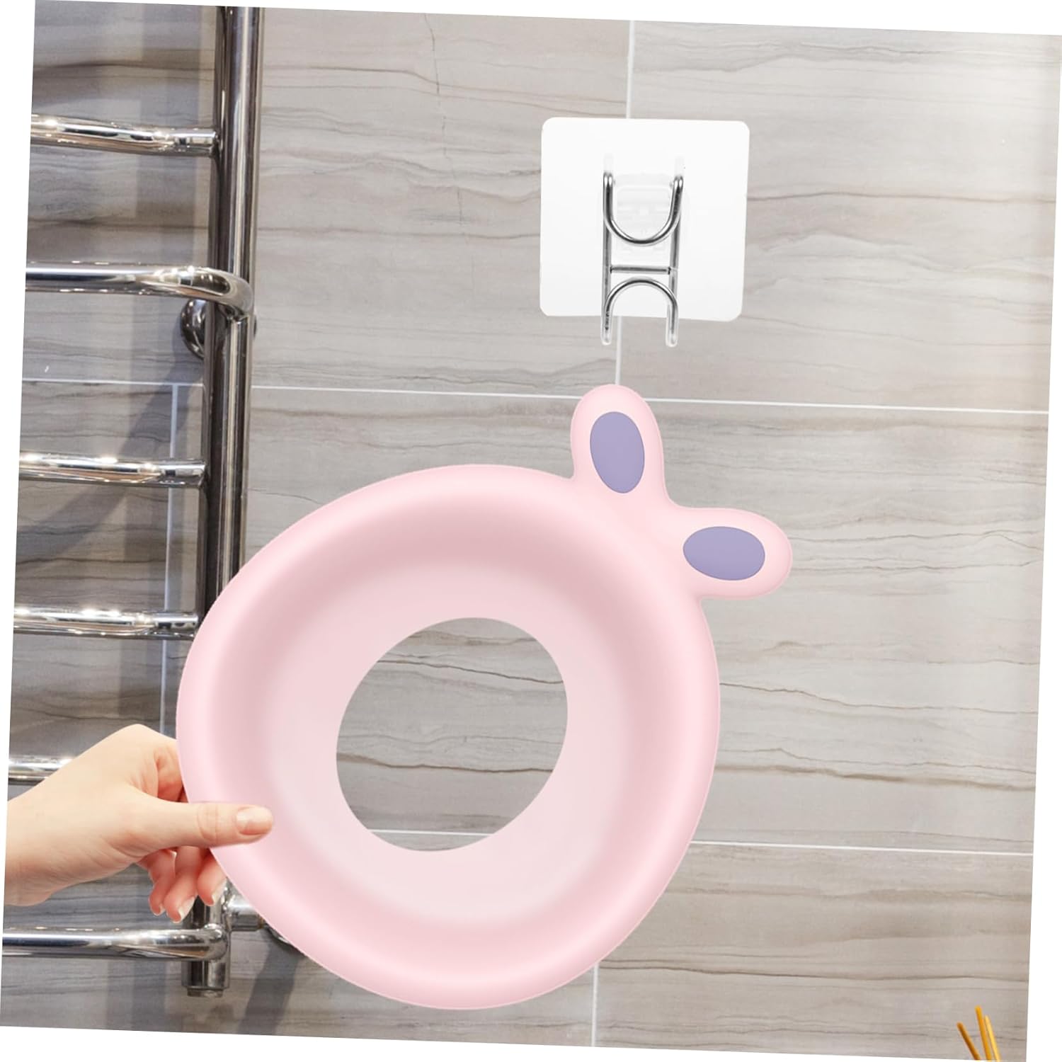 HANABASS Durable Carbon Steel Potty Seat Hanger 1