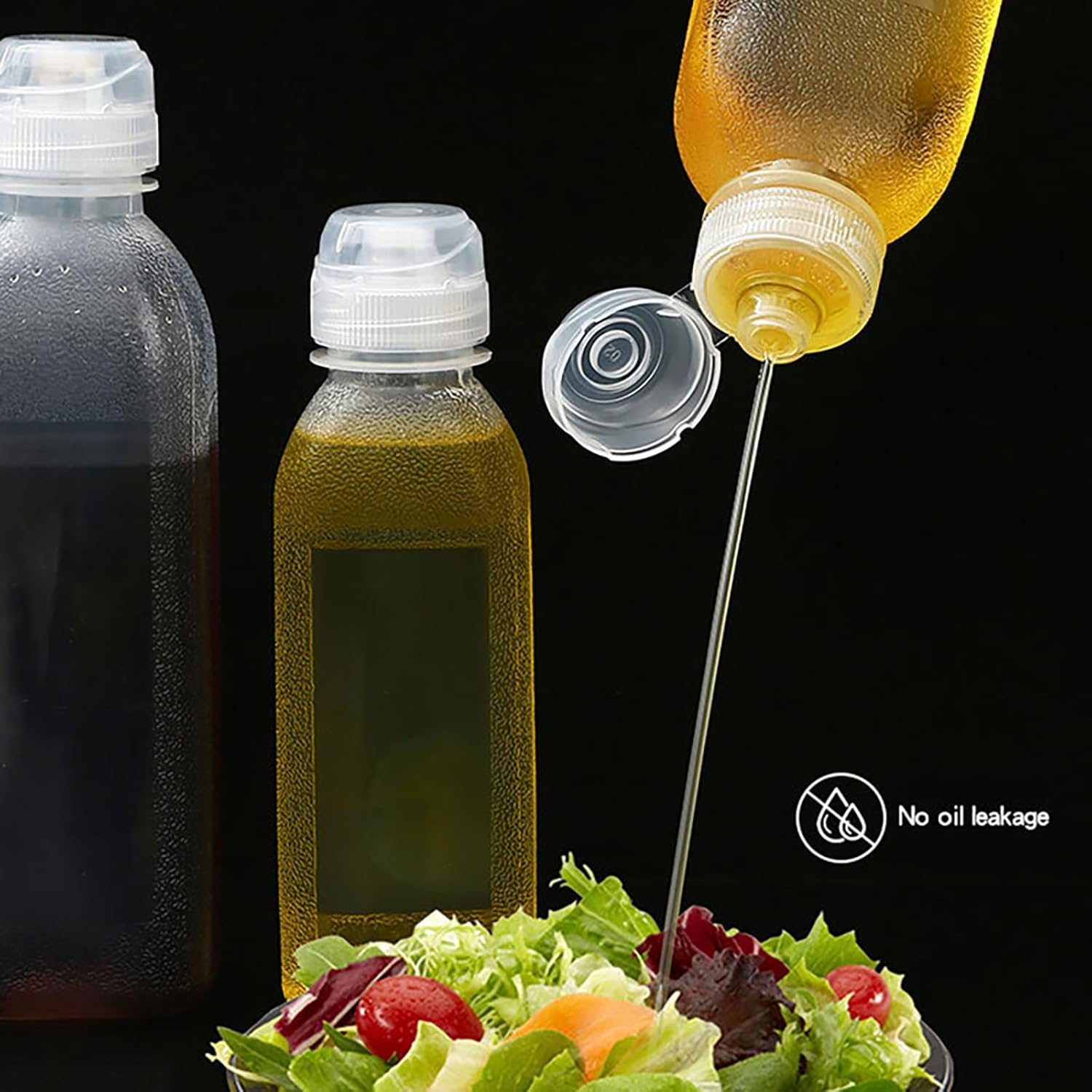 YAMSLAM 2 Pcs Clear Condiment Squeeze Bottles