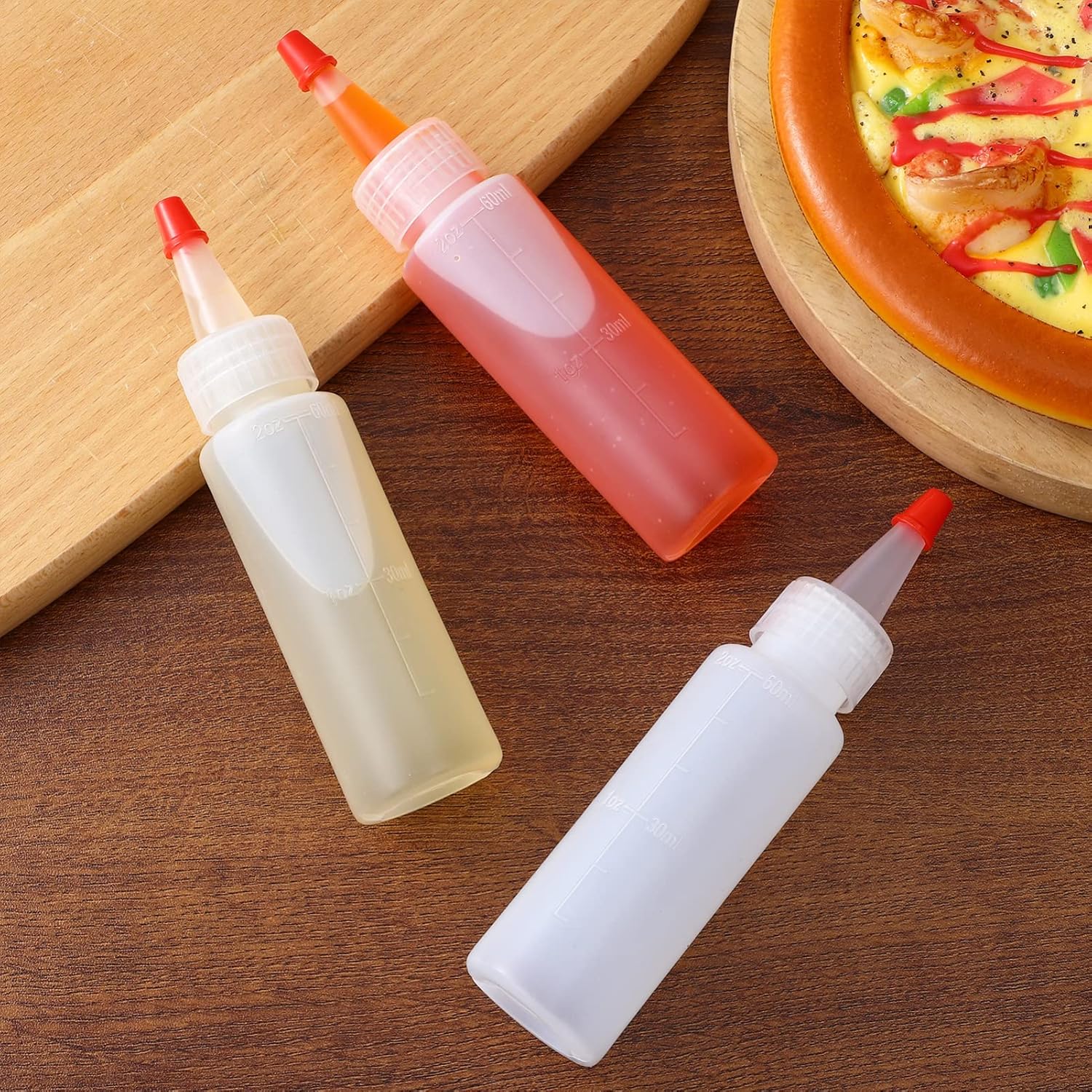 20 Pcs Food Grade Squeeze Condiment Bottles Set