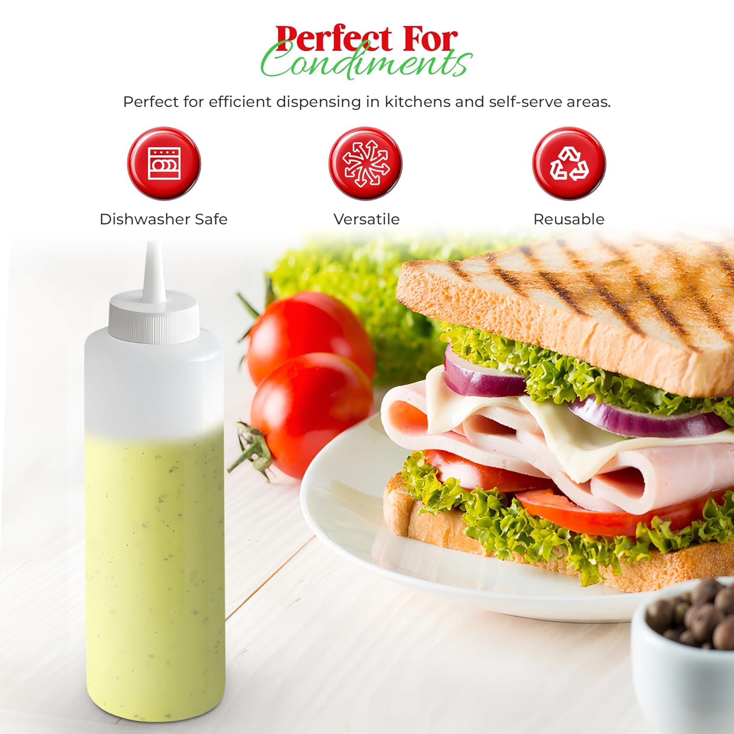OCS Parts 8 Ounce Clear Squeeze Bottle 1