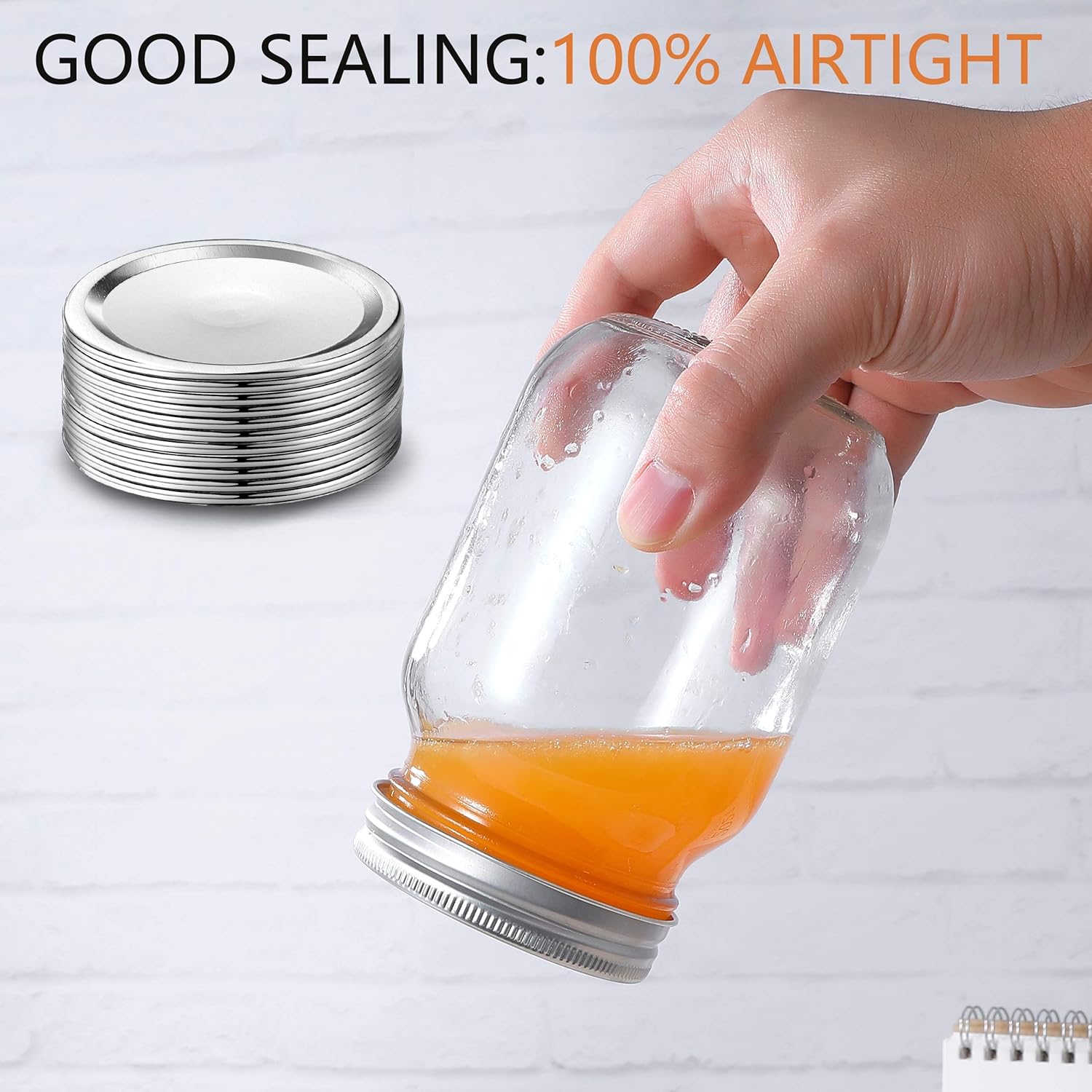 Topbooc 150-Count Regular Mouth Canning Lids Set 1