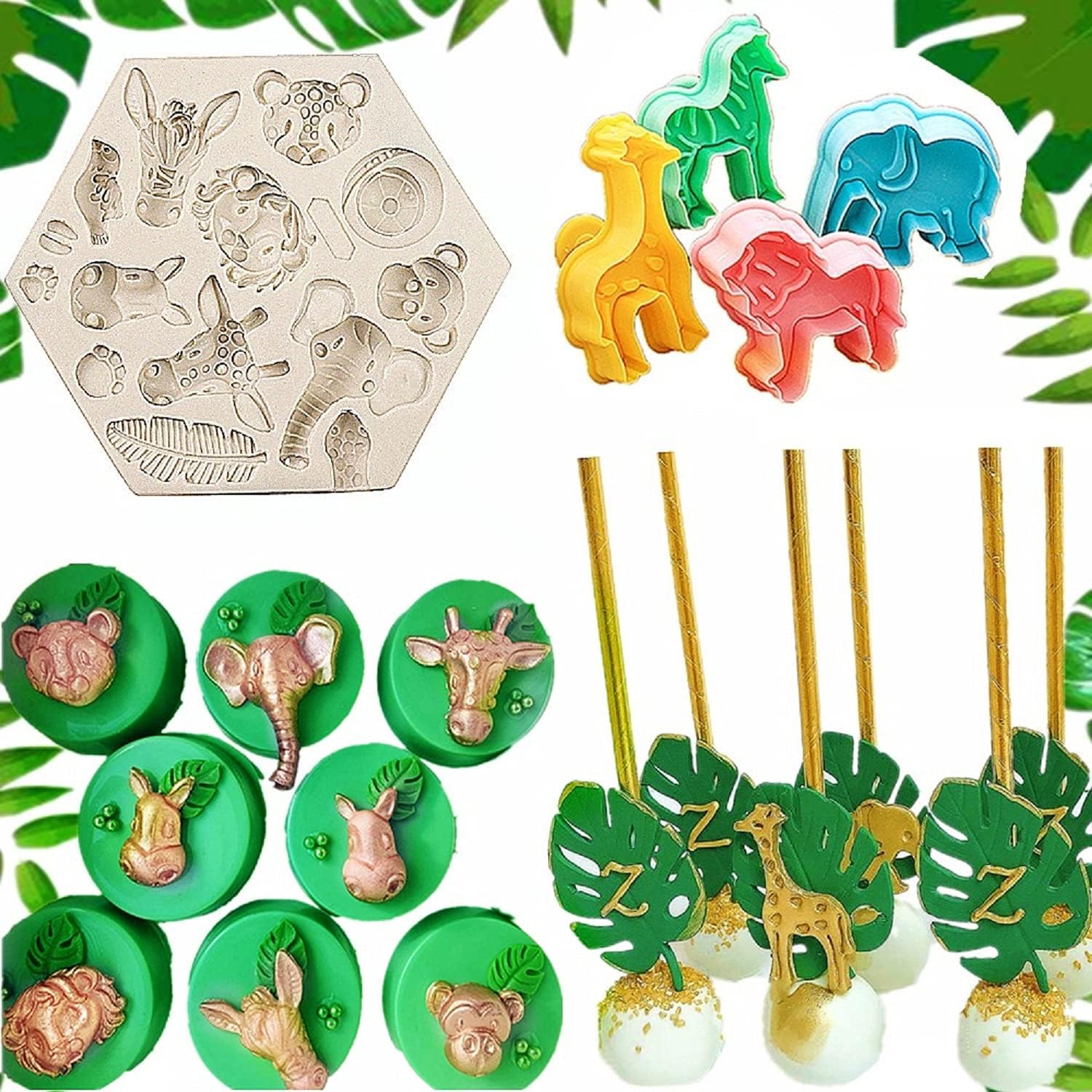 JeVenis Jungle Safari Animal Cake Mold Set 1