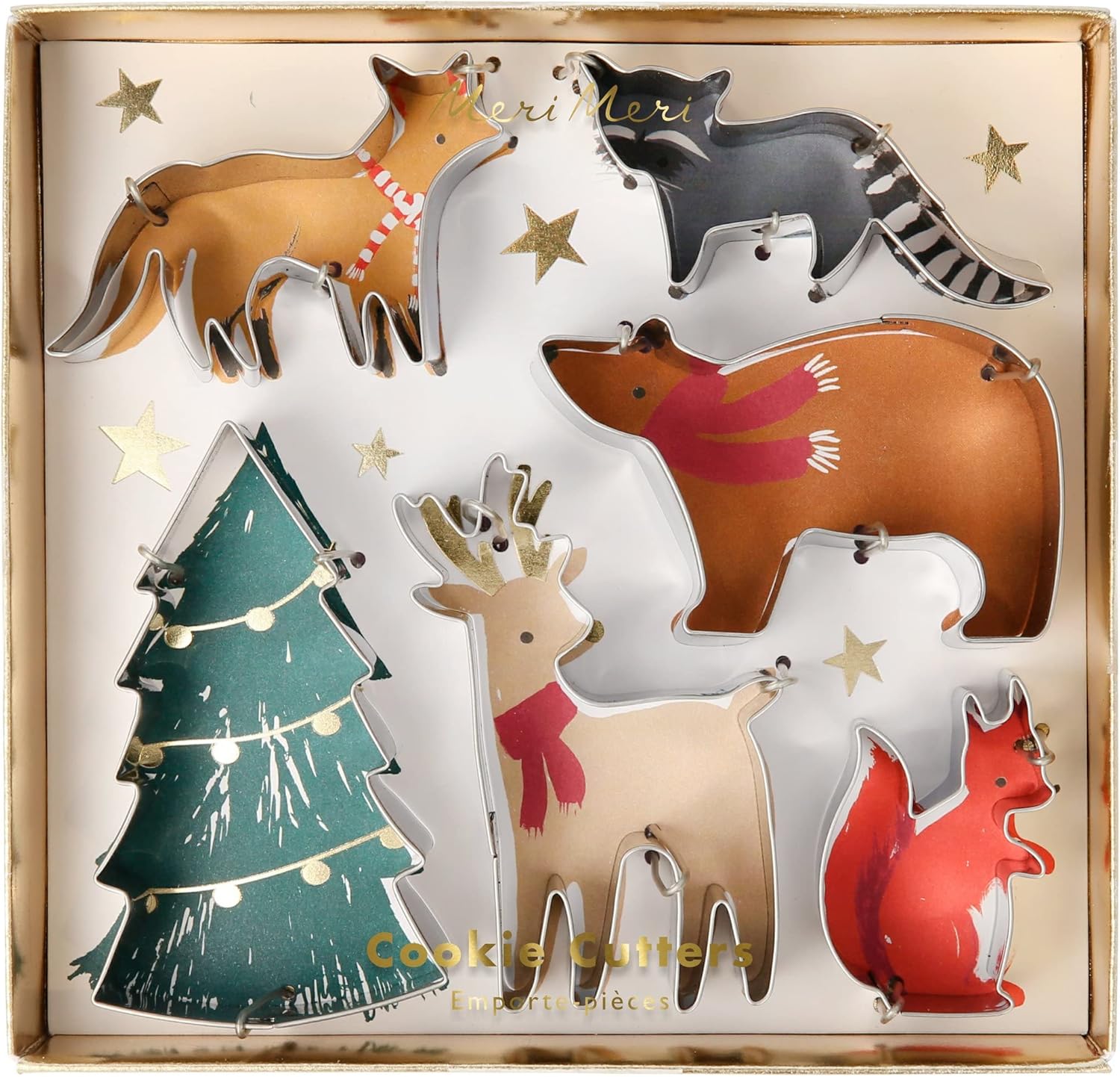 Meri Meri Christmas Cookie Cutters Pack of 6 1