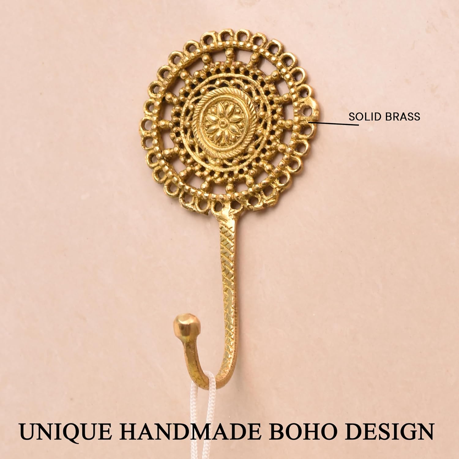Indian Shelf Gold Wall Hooks - Boho Style Coat Rack