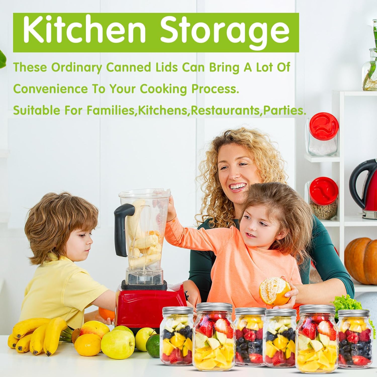 Honeydak 500 Pcs Regular Mouth Canning Lids Airtight Reusable