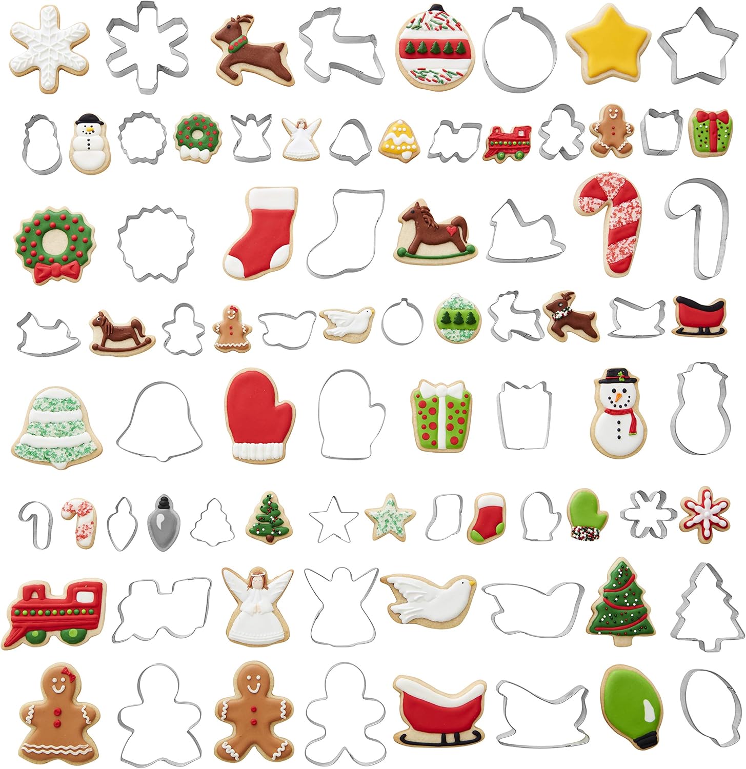 Wilton Christmas Cookie Cutter Set with Tub Set of 40
