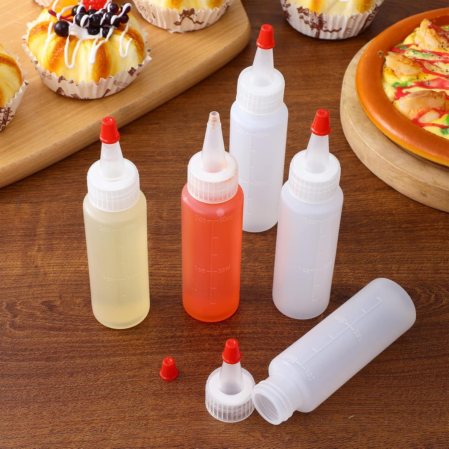 20 Pcs Food Grade Squeeze Condiment Bottles Set