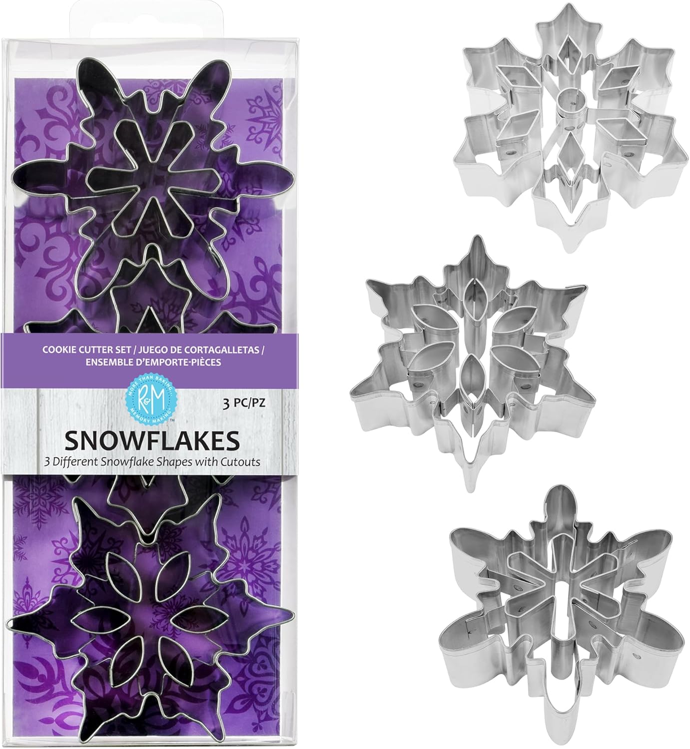 RM Snowflake Cookie Cutters 3-Piece Set