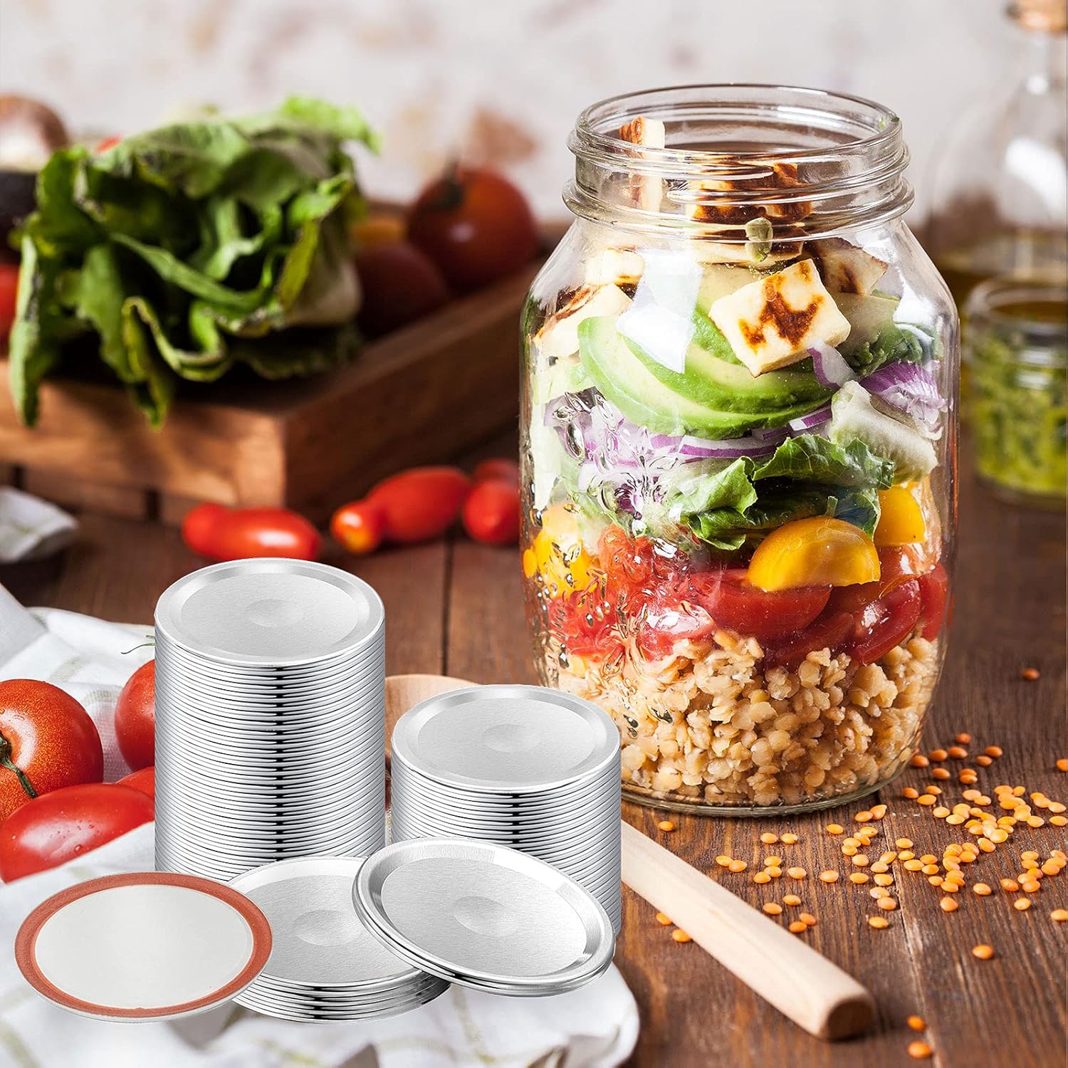 BenRain 100 Count Regular Mouth Canning Lids