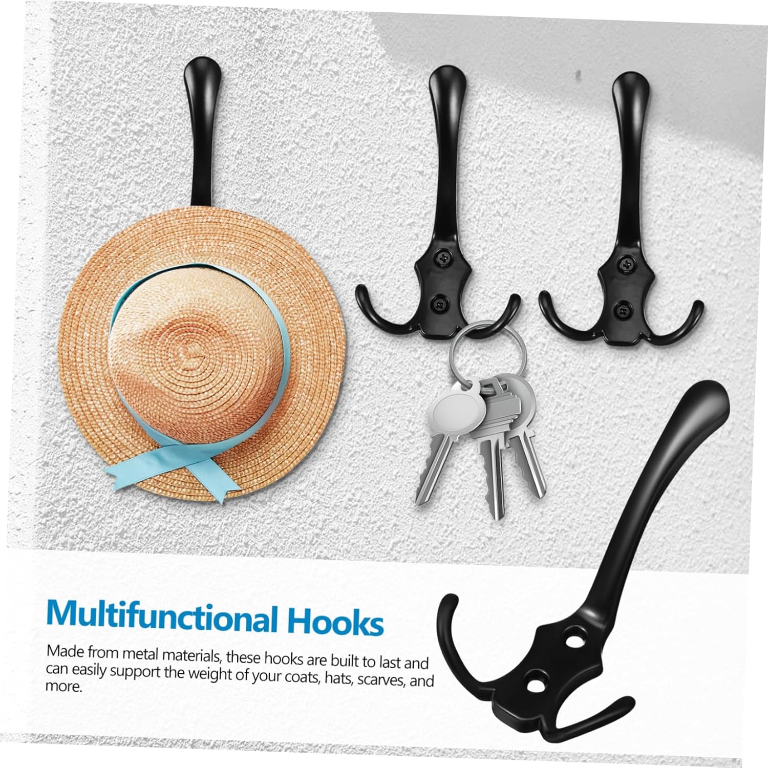 Vaguelly 20pcs Metal Wall Coat Hooks for Home Organization 1