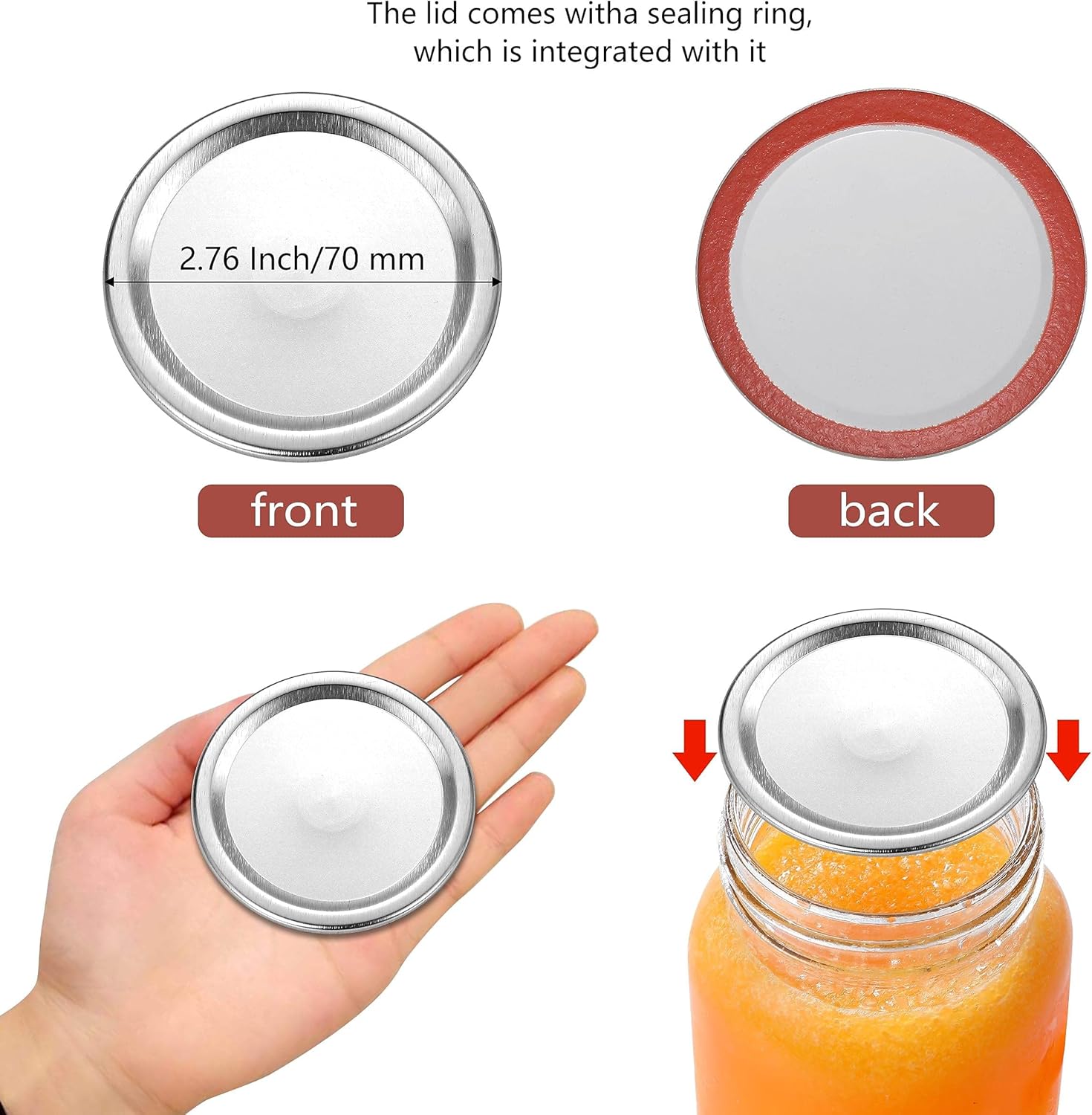 Topbooc 150-Count Regular Mouth Canning Lids Set 1