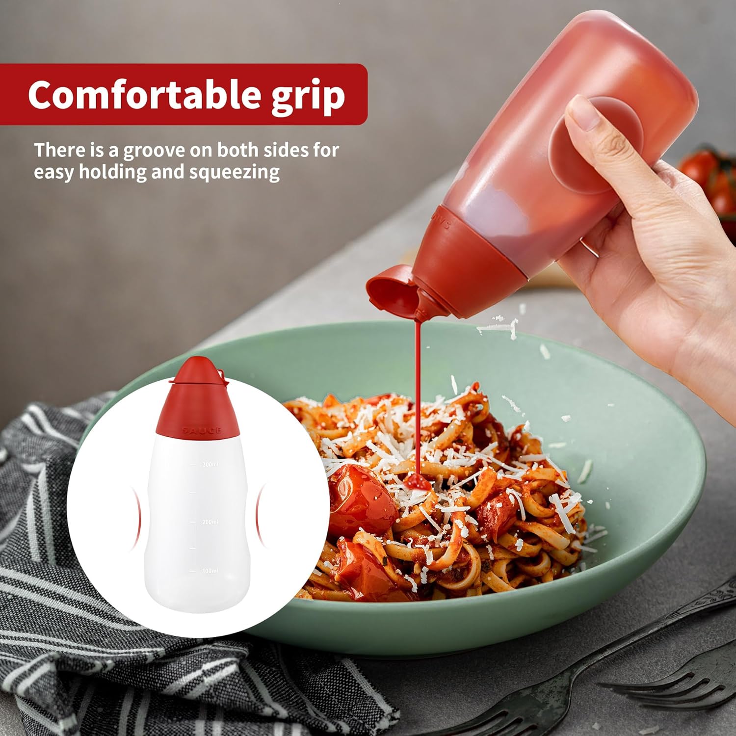 YEUIKERR 6 Pack Condiment Squeeze Bottles 12 oz 1