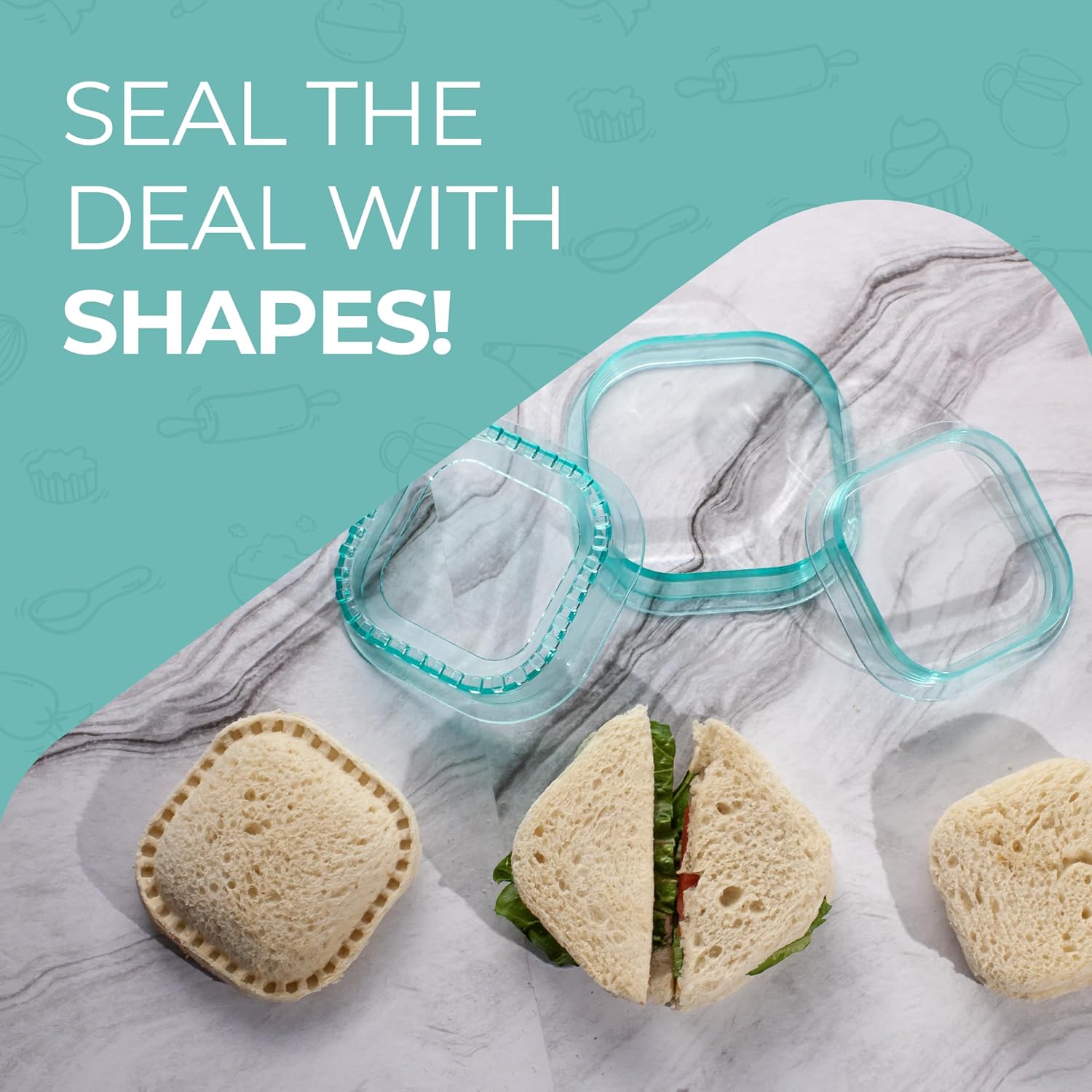 Tovla Jr Sandwich Cutter and Sealer Set for Kids