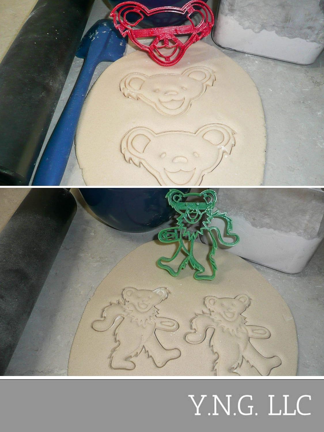 Dancing Teddy Bear Cookie Cutters Set of 2 1