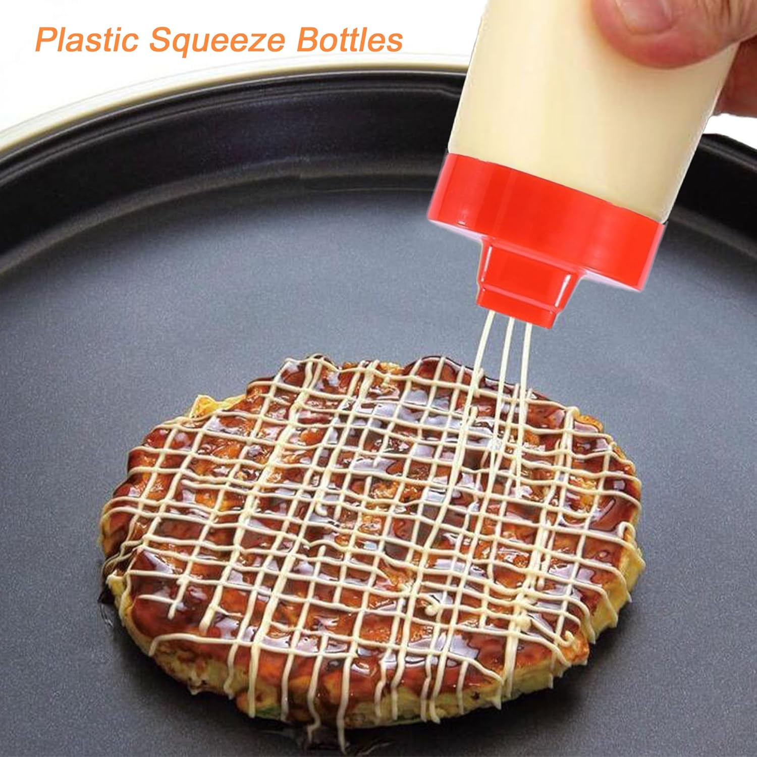 CATPAN 3PCS 8oz Plastic Squeeze Bottles for Sauces