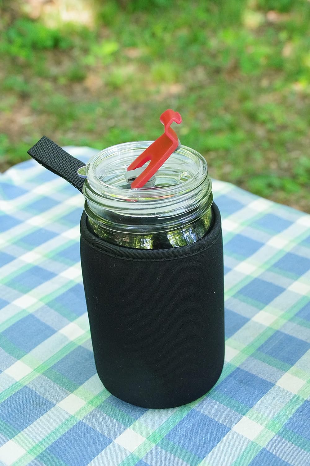Masun Mason Jar Drinking Lids With Sleeves 2 Pack 1