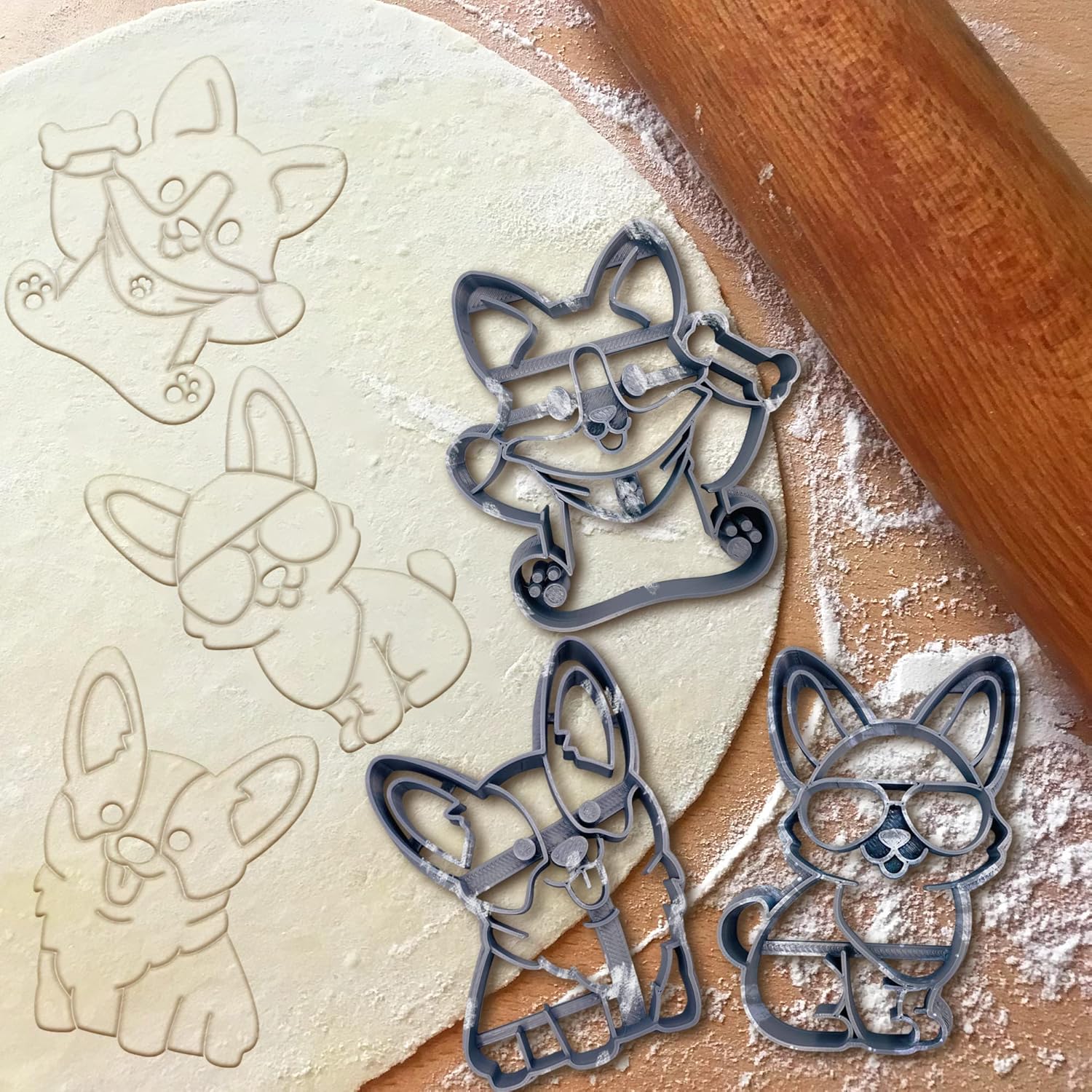MOOSE GOODS Corgi Cookie Cutters Set of 4 1