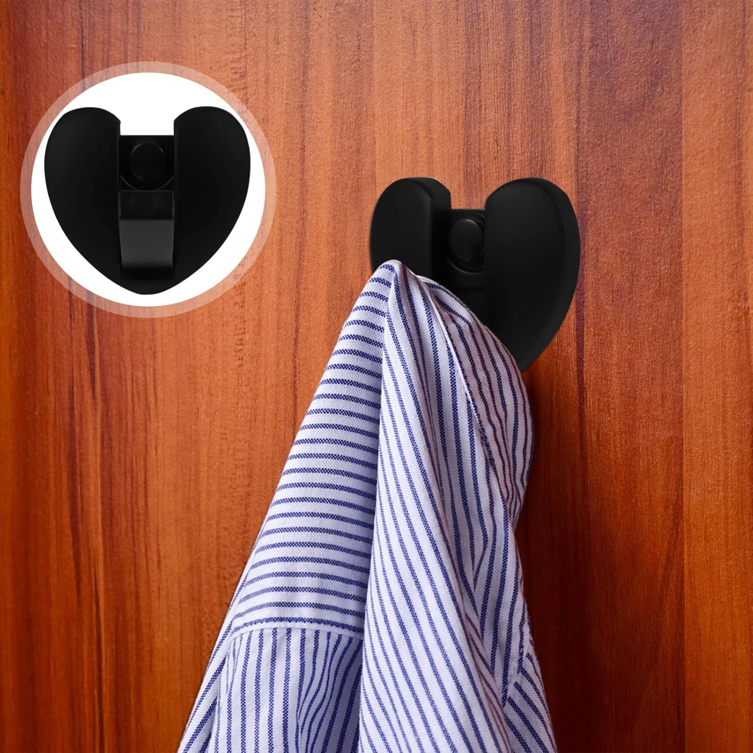 DOITOOL Heart Shape Decor Aluminum Foldable Wall Hooks