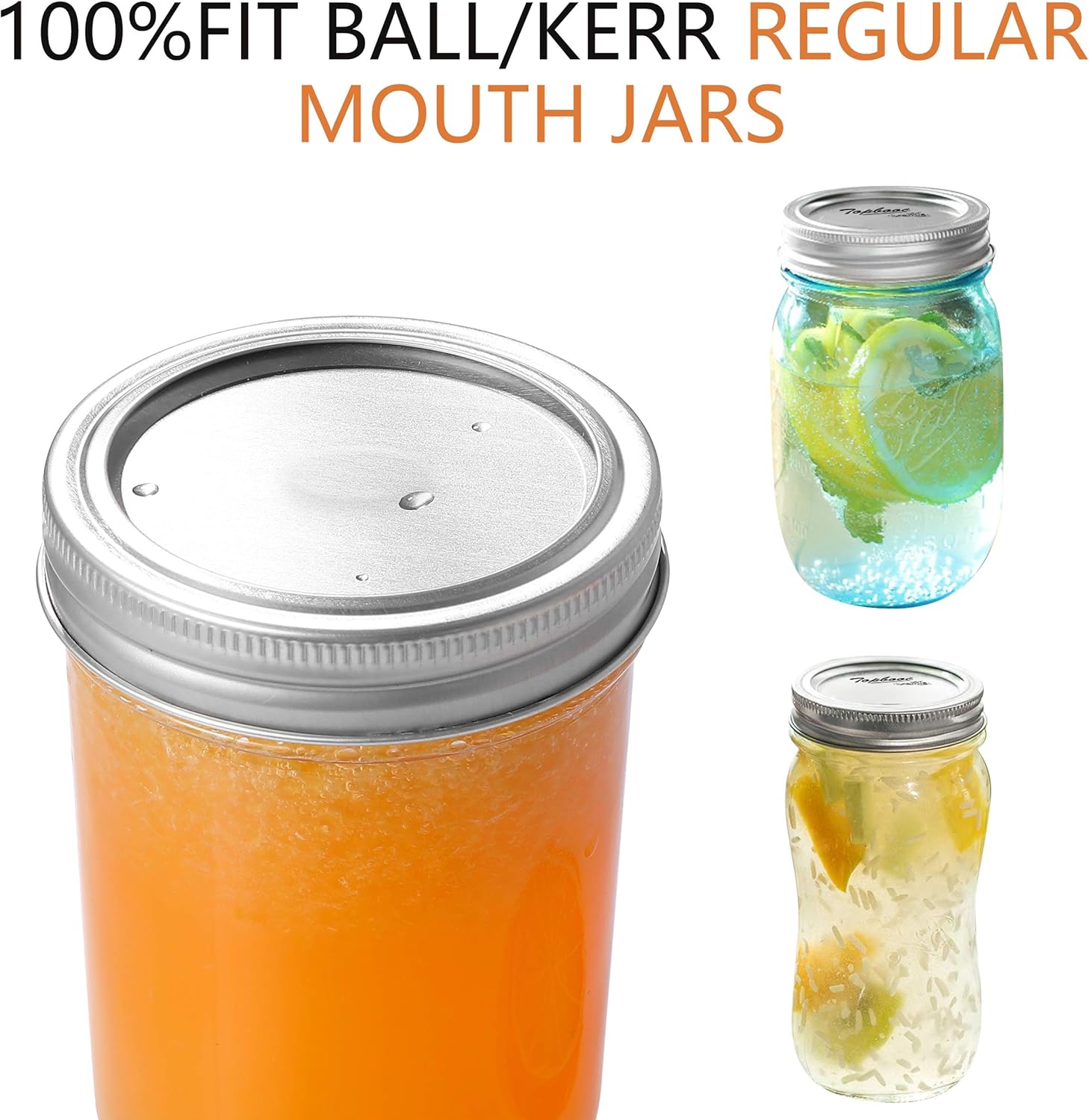 Topbooc 150-Count Regular Mouth Canning Lids Set 1