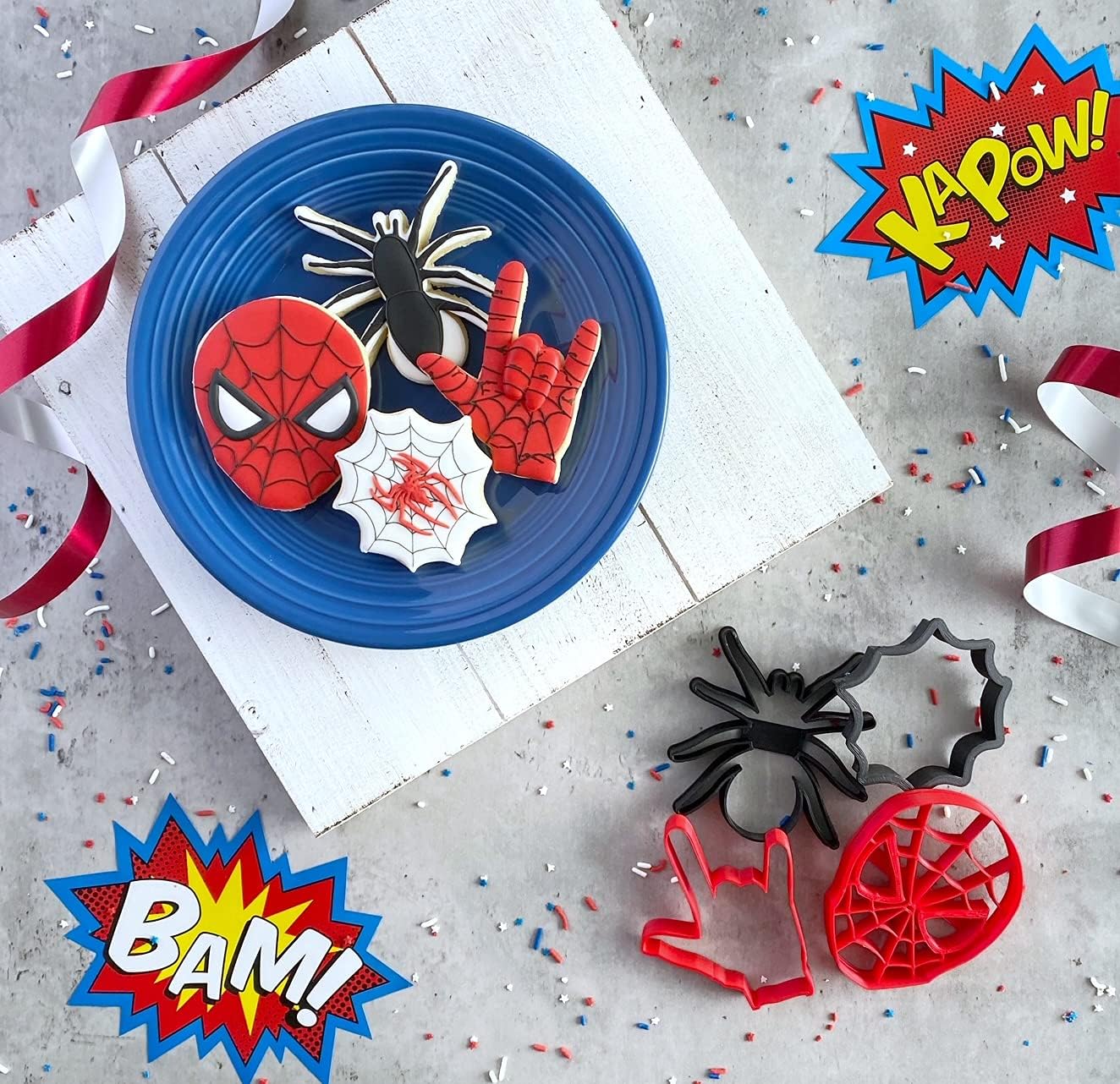 Hearts Treasure Spiderman Cookie Cutters 4 Pack