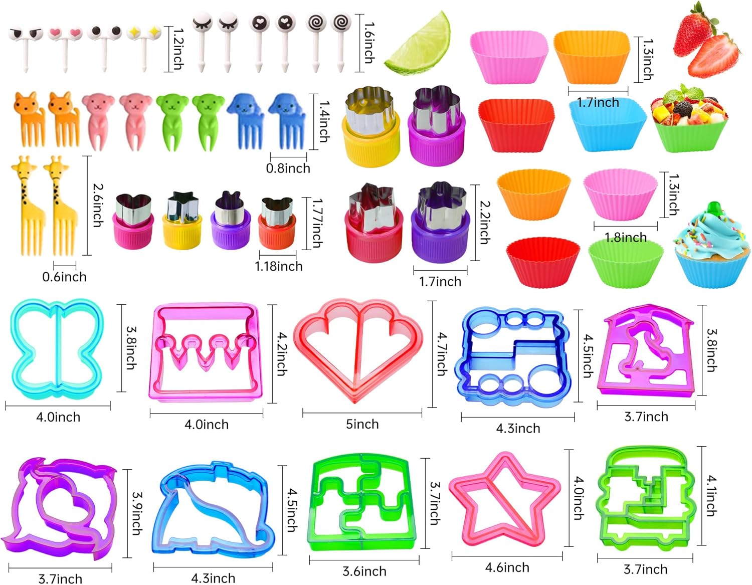 Limasum Sandwich Cutters for Kids Bento Lunch Fun Shapes