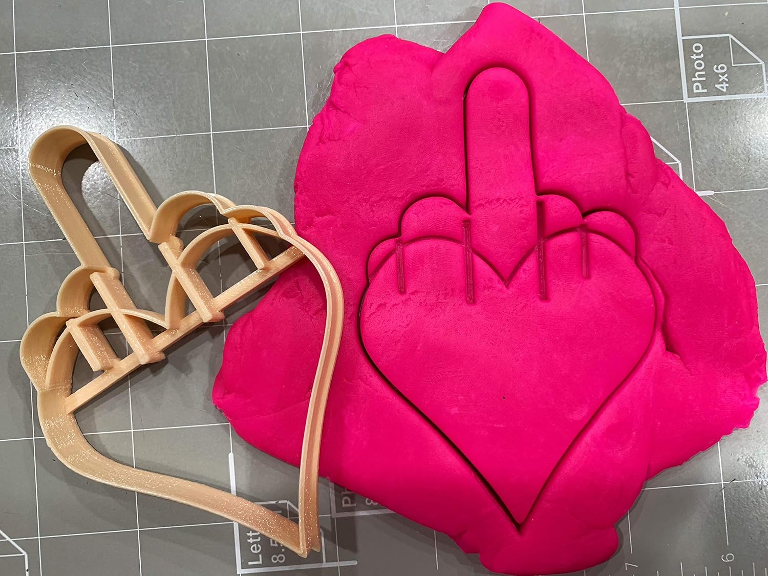 Cookie Cutz Heart Middle Finger Cookie Cutter