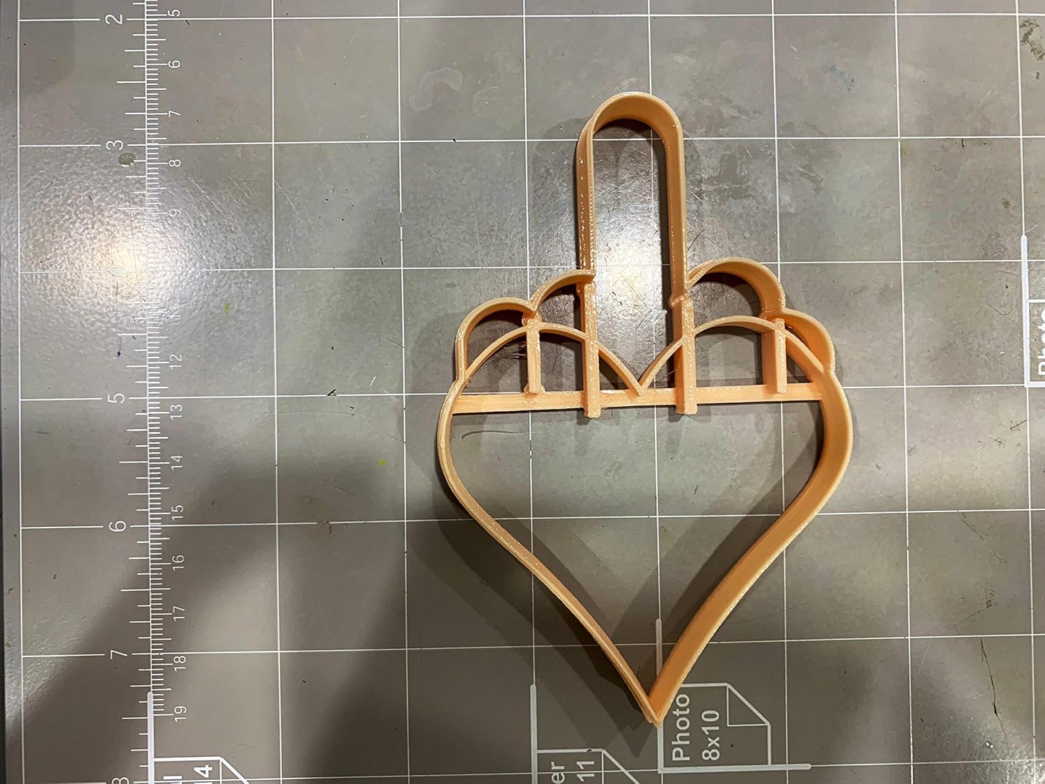 Cookie Cutz Heart Middle Finger Cookie Cutter