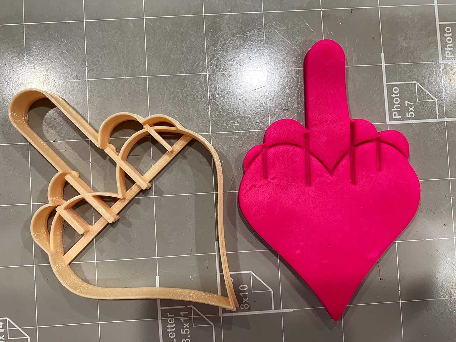 Cookie Cutz Heart Middle Finger Cookie Cutter